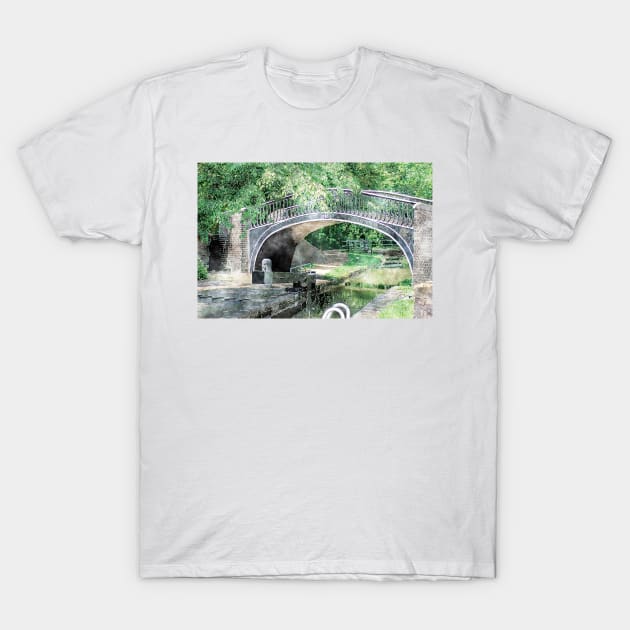 Isis Lock Bridge Watercolor T-Shirt by bywhacky